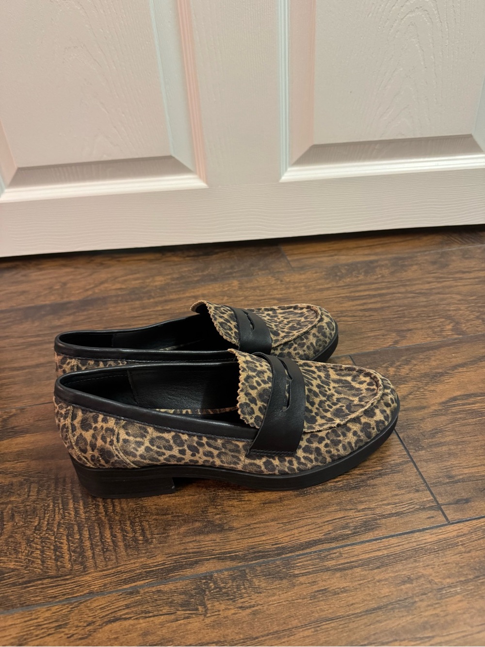 Leopard loafers